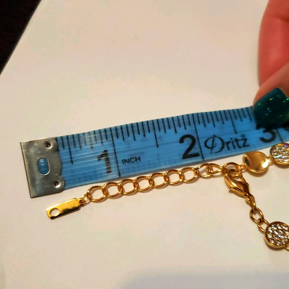 🔴 🆓️ FREE* Y2K Gold-Toned Rhinestone Bracelet 🔴 - Picture 5 of 7